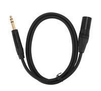 Cavo XLR sbilanciato da 1/4" schermato in rame privo di ossigeno, alta fedeltà audio, guaina flessibile in PVC, scarico della trazione stampato,