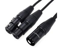 Cavo XLR Splitter, NANYI-Cavo microfono da xlr a xlr Cavi patch,Cavo XLR maschio a doppio XLR Cavo adattatore Y femmina Cavo mic Cavo DMX Cavo patch con rame privo di ossigeno 0,5 metri