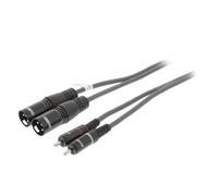 CAVO XLR SWEEX SWOP15210E15 CAVO STEREO 2x XLR 3-Pin Maschio - 2x RCA Maschio 1.5 m Grigio Scuro