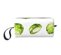Cavoletti di Bruxelles, Borsa per il trucco Borsa per cosmetici Borsa da toilette da viaggio portatile Borsa per trucco Organizer