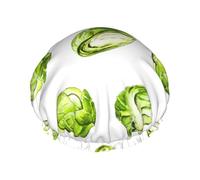 Cavoletti di Bruxelles,Cuffia da doccia, cuffia da notte, doppio strato, impermeabile, elastica, riutilizzabile.