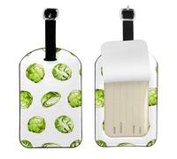 Cavoletti di Bruxelles,Etichette per bagagli in pelle PU, etichette per bagagli resistenti da viaggio, 2 pezzi