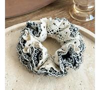 Cavolo Classico per Capelli in Pizzo Ricamato Delicato Nero