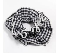 Cavolo Maxi per Capelli in Tessuto Pieghevole Vichy Vintage Nero