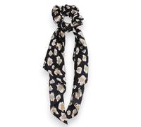 Cavolo Sciarpa Lunga per Capelli a Vela Spessa Fiori Liberty Casual Nero