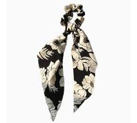 Cavolo Sciarpa Lunga per Capelli a Vela Spessa Fiori Liberty Casual Nero