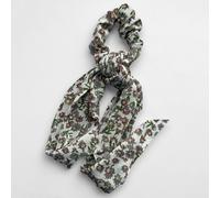 Cavolo Sciarpa Lunga per Capelli a Vela Spessa Fiori Liberty Casual Verde