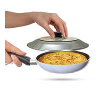 Cavor Gira omelette Acciaio inossidabile 28 CM Progettato in Spagna Capovolante frittata di patate Torna tortillas Volcatortillas Coperchio capovolgi omelette Capovolantorette Regalo cucina