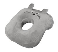 CavspkArt Cuscino da ufficio in cotone memory, grazioso cuscino con foro per le orecchie, morbido cuscino per dormire sul fianco, per donne, ragazze, bambini (Totoro grigio)