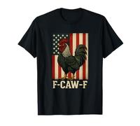 Caw Pollo Gallo Uccello USA Bandiera Vintage Uomo Donna Maglietta