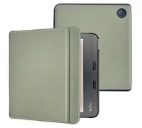 Caweet Custodia per Kobo Libra Colour (Modello: N428, Uscita 2024), Custodia in Pelle PU Estremamente Leggera con Funzione di Addormentamento/Sveglio Automatico, Verde
