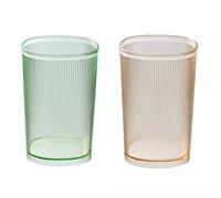 Cawein Tazza infrangibile, bicchiere da bagno, portaspazzolino in plastica, bicchiere, tazze da bagno, porta pennelli da trucco, set di 2 bicchieri riutilizzabili.