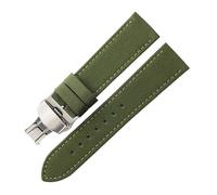 CAWEUER 1853 Speed Chi T116 Cinturino in pelle sottopelle in tela e nylon compatibile con Tissot T116617A Le Locle Starfish T20 Canvas Uomo Polso 22 20mm(Green-Steel-B1,20mm)