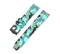 CAWEUER Cinturino compatibile con Omega X Swatch MoonSwatch Curved End Silicone Rubber Diving Bracelet Watch Accessories 20mm compatibile con Rolex Camouflage Strap(Camo water duck02)