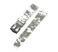 CAWEUER Cinturino compatibile con Omega X Swatch MoonSwatch Curved End Silicone Rubber Diving Bracelet Watch Accessories 20mm compatibile con Rolex Camouflage Strap(Mosaic white02)