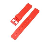 CAWEUER Cinturino da polso impermeabile in TPU 16 mm compatibile con Casio MQ-24 MQ-27 MQ-76 MQ24 MW-59 MW-240(Red)