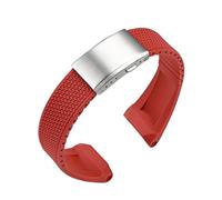 CAWEUER Cinturino for orologio compatibile con Casio G-Shock GST-B100 Steel Heart Liquid Silicone Cinturino compatibile con GST-120/400G/110/S130 GST-W300 Bracciale sostitutivo da uomo(Red)