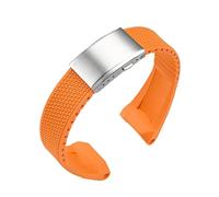 CAWEUER Cinturino for orologio compatibile con Casio G-Shock GST-B100 Steel Heart Liquid Silicone Cinturino compatibile con GST-120/400G/110/S130 GST-W300 Bracciale sostitutivo da uomo(Orange)