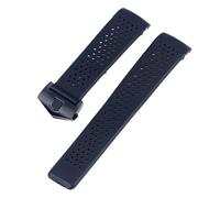 CAWEUER Cinturino for orologio compatibile con TAG HEUER GRAND CARRERA AQUARACER in morbido silicone, cinturino for da uomo, in gomma, catena 22 mm a 24(Black-black,24mm)