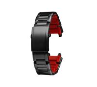 CAWEUER Cinturino in acciaio inossidabile 316L compatibile con Casio MTG-B1000 MTG-B2000 G-Shock Heart Of Steel, cinturino di ricambio for orologio da uomo(Black red,For MTG-B1000)