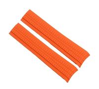 CAWEUER Cinturino in gomma Aquanaut compatibile con Patek Philippe in silicone 5164A 5167A 5168A 21 mm fibbia pieghevole, cinturino da polso(Orange no buckle)