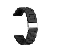 CAWEUER Cinturino in resina compatibile con Omega X Swatch Joint MoonSwatch Donna Uomo Colorato Cinturino a sgancio rapido compatibile con Blancpain Five Oceans 20mm 22mm(Black,20mm)