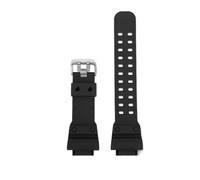 CAWEUER Cinturino in silicone e resina nera compatibile con Casio G-SHOCK Giant G-block GX-56BB GXW-56 Series, cinturino da polso impermeabile modificato uomo(Black-silver)