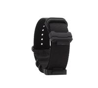 CAWEUER Compatibile con Casio Flessibile Nylon Impermeabile Esterno Tela Acciaio Fibbia Ago Nero G-SHOCK Ga100 110 Gd120 Dw5600 Serie(Black(Link)-Black)