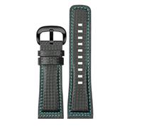 CAWEUER Compatibile con cinturino for orologio da uomo in pelle di nylon e fibra carbonio S-evenF-riday P2/PS1/M2/Q2(Black Blue- Black)