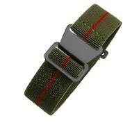 CAWEUER Compatibile con cinturino for orologio Tudor Parachute Qicheng Biwan Little Red Flower Seiko Water Ghost in nylon ad alta densità lavorato a maglia 18 20 22 mm(Green Red-Black,20mm)