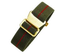 CAWEUER Compatibile con cinturino for orologio Tudor Parachute Qicheng Biwan Little Red Flower Seiko Water Ghost in nylon ad alta densità lavorato a maglia 18 20 22 mm(Green Red-Gold,18mm)