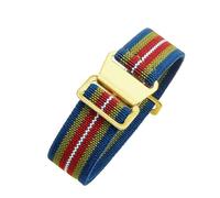 CAWEUER Compatibile con cinturino for orologio Tudor Parachute Qicheng Biwan Little Red Flower Seiko Water Ghost in nylon ad alta densità lavorato a maglia 18 20 22 mm(Rainbow-Gold,18mm)