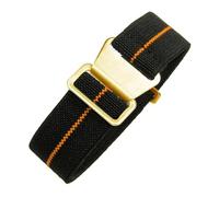 CAWEUER Compatibile con cinturino for orologio Tudor Parachute Qicheng Biwan Little Red Flower Seiko Water Ghost in nylon ad alta densità lavorato a maglia 18 20 22 mm(Black Orange-Gold,22mm)