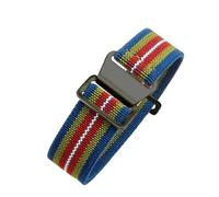 CAWEUER Compatibile con cinturino for orologio Tudor Parachute Qicheng Biwan Little Red Flower Seiko Water Ghost in nylon ad alta densità lavorato a maglia 18 20 22 mm(Rainbow-Black,20mm)