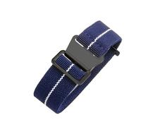 CAWEUER Compatibile con cinturino for orologio Tudor Parachute Qicheng Biwan Little Red Flower Seiko Water Ghost in nylon ad alta densità lavorato a maglia 18 20 22 mm(Blue White-Black,18mm)