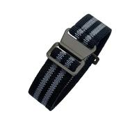 CAWEUER Compatibile con cinturino for orologio Tudor Parachute Qicheng Biwan Little Red Flower Seiko Water Ghost in nylon ad alta densità lavorato a maglia 18 20 22 mm(Black Gray-Black,22mm)