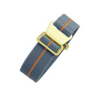 CAWEUER Compatibile con cinturino for orologio Tudor Parachute Qicheng Biwan Little Red Flower Seiko Water Ghost in nylon ad alta densità lavorato a maglia 18 20 22 mm((D) Gray Orange-Gold,20mm)