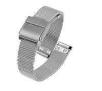 CAWEUER Compatibile con Tianwang Rossini Victoria.Hyde Strap Adexe Steel Belt DW Cintura in maglia di Milano in acciaio inossidabile(Steel,20mm)