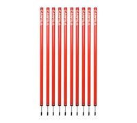 Cawila Academy - Set di 10 aste per slalom, lunghezza 100 cm, colore: Rosso