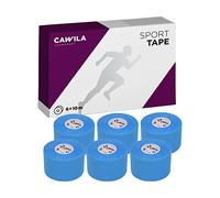 Cawila - Nastro per Bendaggio Sportivo, 6 Rotoli, 3,8 cm x 10 m, Blu (Blu), 3,8 cm x 10 m