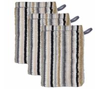 Cawö Asciugamani, 3er Pacco - C Life Stile Strisce, Salviette, Walkfrotti