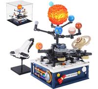 CAXIMSY Technic Terra Luna Sole Sistema Solare Modello Tecnica Mattoncini da Costruzione, Set di 775 Pezzi MOC Technic Morsetto (Con Cover Acrilico Display Cover)