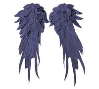 Caxndycing 1 paio di ali d'angelo cucire patch di ricamo ali cucire sulle ali patch di ali in tessuto patch patch per la giacca bastone sul cucito bianco modello adulto