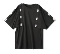 Caxndycing Camicie da uomo postale a spalla chirurgica camicie dopo interventi chirurgici a spalla recupero strappabile manica corta completamente aperto lato pulsante maglietta sportiva Dialisi Chemo