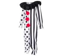 Caxndycing Costume da clown circo tuta halloween carnevale horror set terrier catsuit notte killer raccapricciante pagliaccio sintetico tuta per cosplay feste in maschera