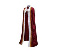 Caxndycing Costume medievale da uomo, mantello medievale rinascimentale, costume da re per adulti, cappotto lungo per carnevale, costume da vampiro