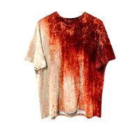 Caxndycing Maglietta a maniche corte da uomo I'm Okay con motivo di schizzi di sangue, per Halloween It's Not My Blood Tshirts Horror Shirt Blood Top Shirts orrore, Colore: rosso, M