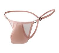 Caxndycing String Tanga Uomini Sexy Erotico Sissy Lingerie Intimo Con Sacchetto Bulge Trasparente Trunk Trasparente Traspirante Underwear Uomini Gay Morbido Slip Sportivo Sottile Mutande, lilla chiaro