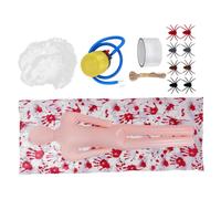 CAXUSD 1 Set Decorazioni Halloween Cadavere Gonfiabile Scena del Crimine Terrificante Ragnatele E Effetto Spaventoso per Giardino E Balcone