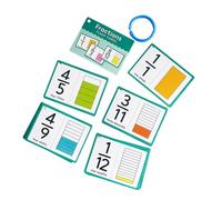 CAXUSD 1 Set Flash Card per Apprendimento delle Frazioni Educativi per Della Scuola e Attività Interattive per Sviluppare Competenze Matematiche Casa